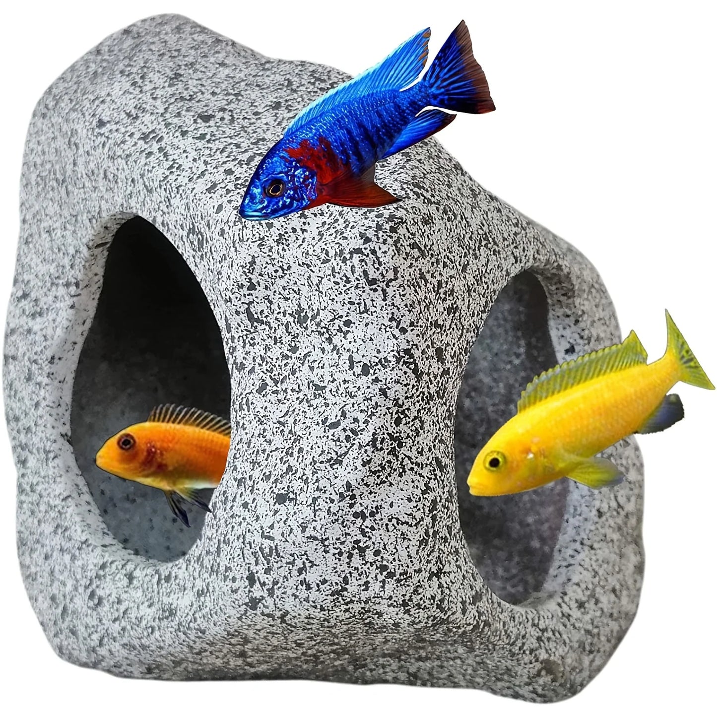 Cueva Decorativa para Acuario con Rocas Naturales - Refugio para Peces de Pecera