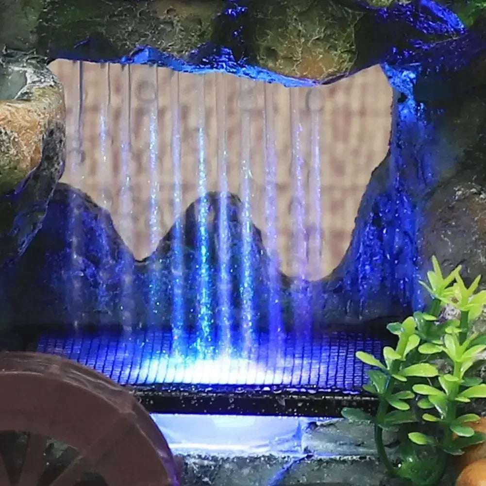 Fuente de Agua Feng Shui con Cascada y Luces LED 7 Colores - Decoración de Escritorio