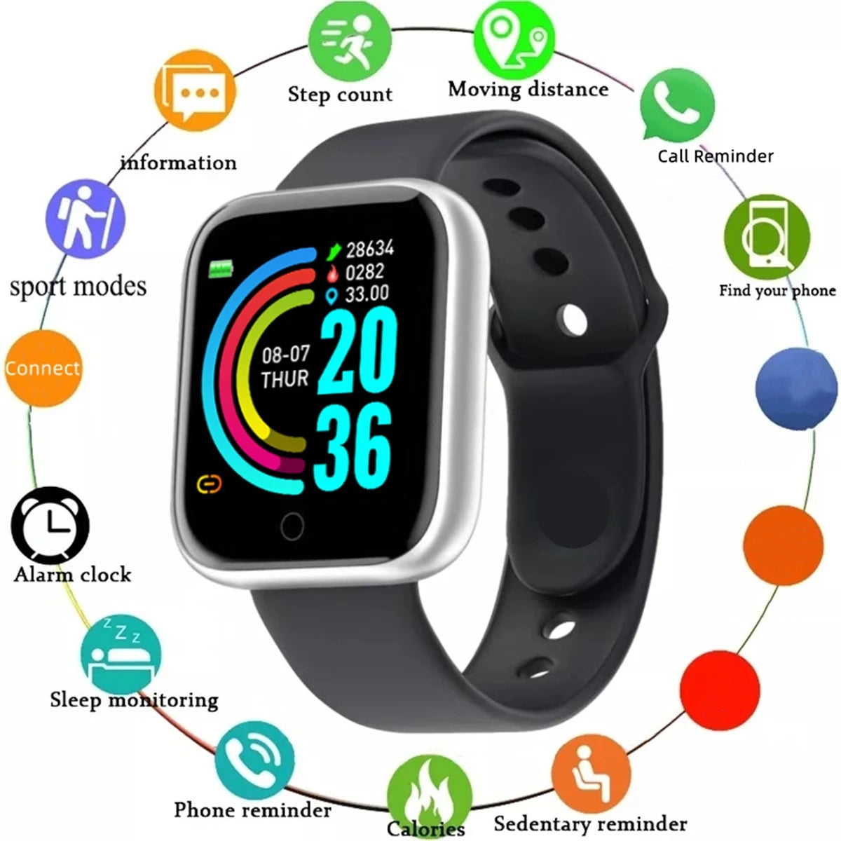 Smartwatch Deportivo - Monitor de Fitness y Salud | Hombre y Mujer