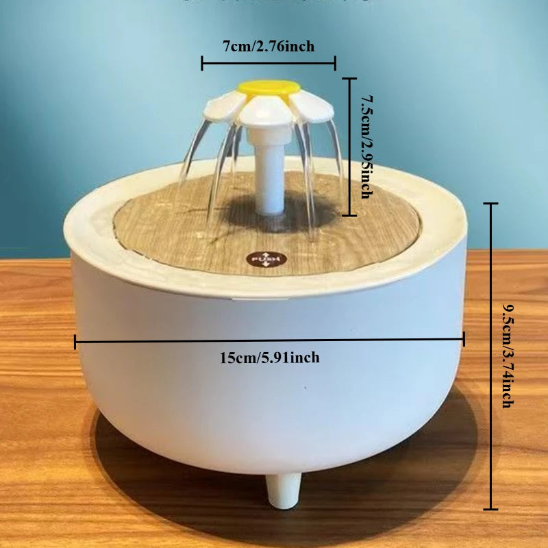 Fuente de Agua Automática 2 en 1 para Pájaros y Mascotas Pequeñas - Baño para Loros con USB